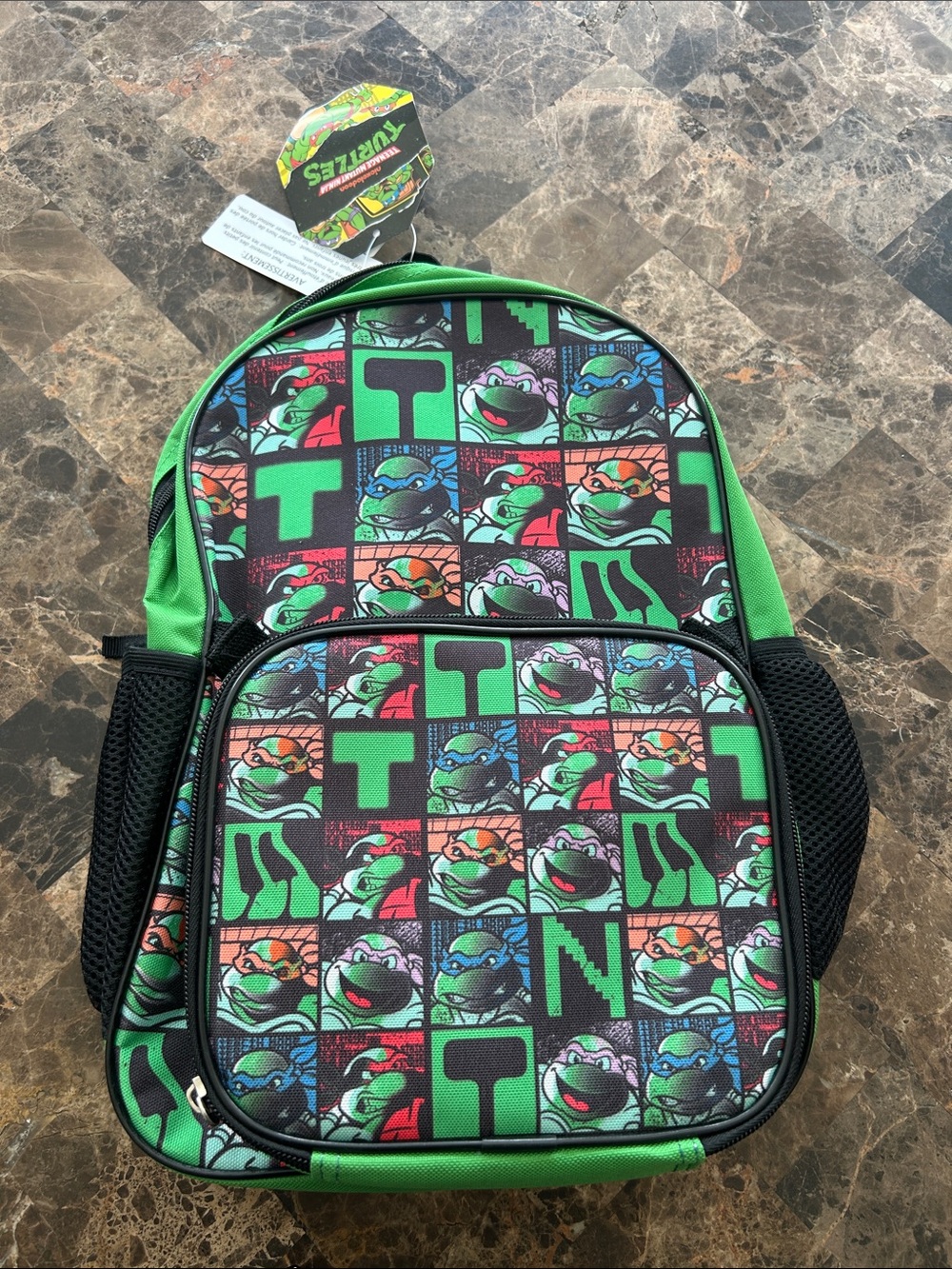 NWT 🆕 Teenage Mutant Ninja Turtles Kids Backpack and Lunch Bag - Green
